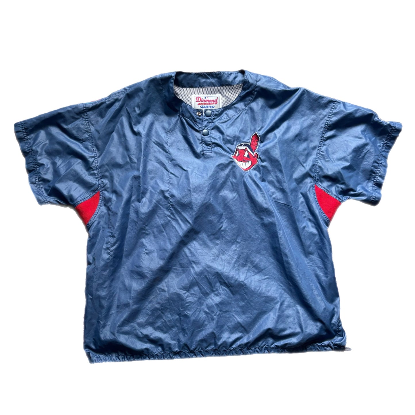 90s STARTER CLEVELAND INDIANS SHORT SLEEVE WINDBREAKER