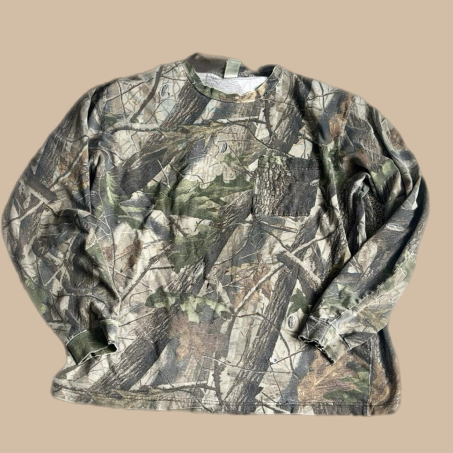 GREEN LONG SLEEVE CAMO SHIRT