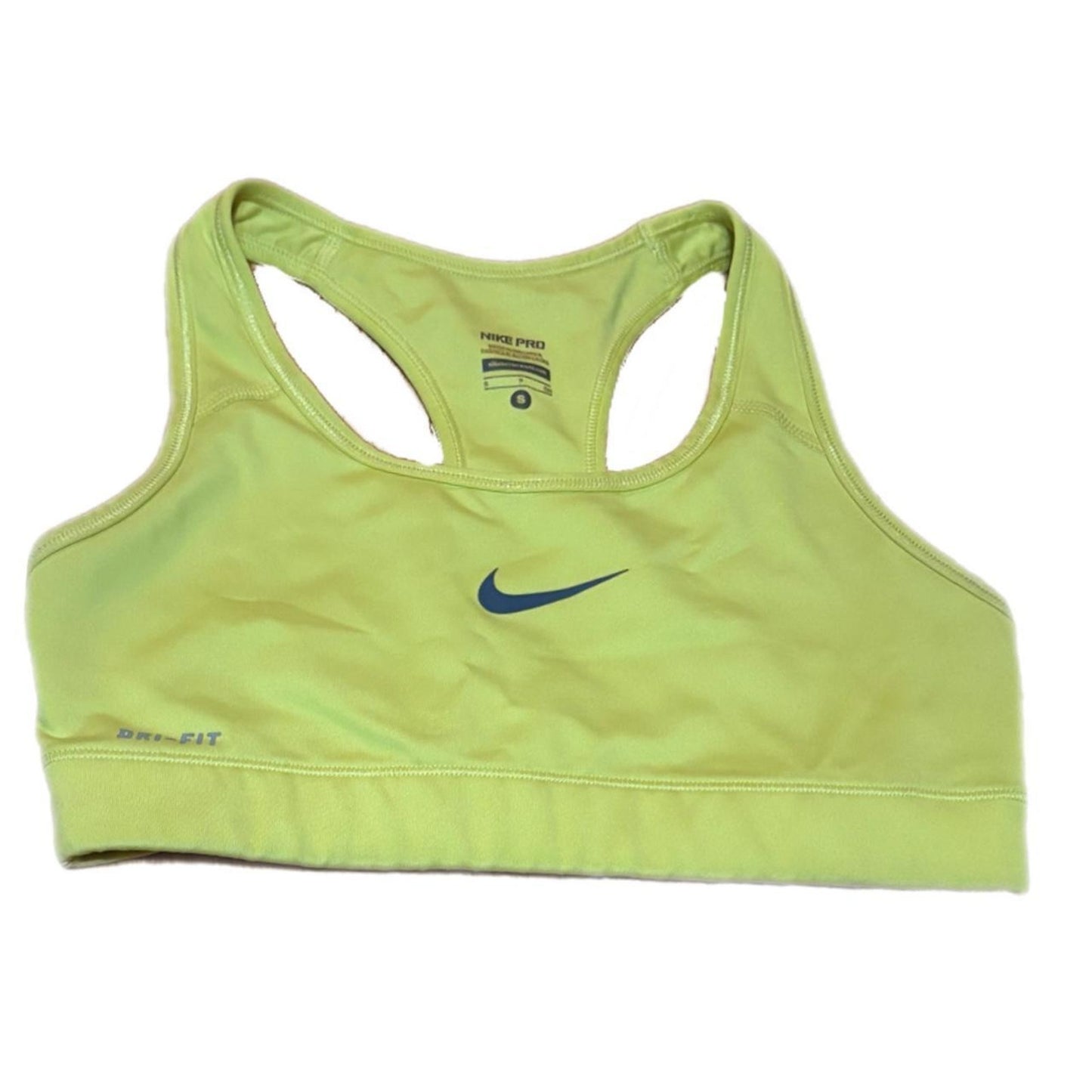 Nike NEON YELLOW DRI-FIT RACERBACK BRA