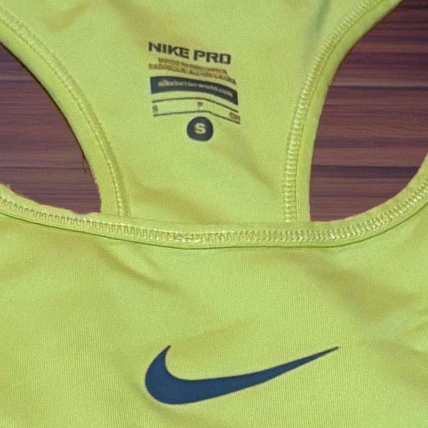 Nike NEON YELLOW DRI-FIT RACERBACK BRA