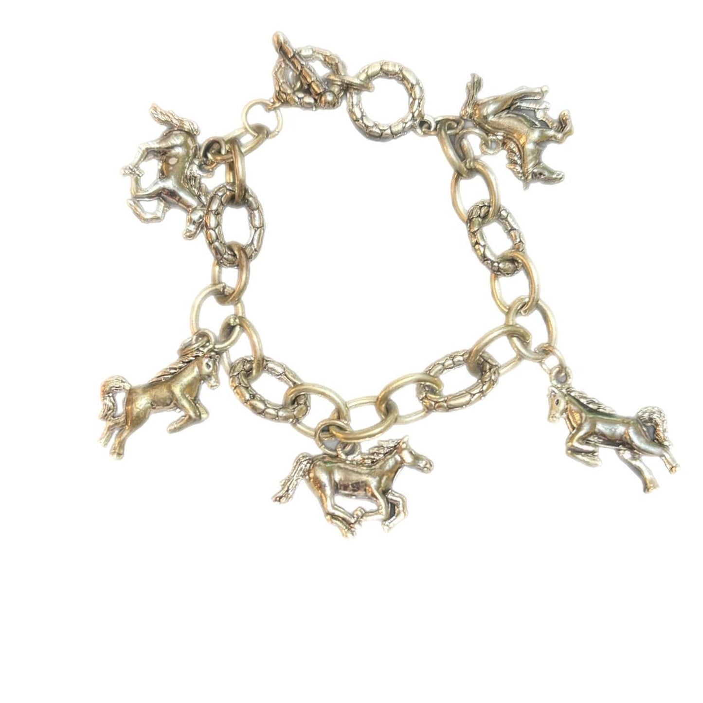SILVER HORSE CHARM BRACELET