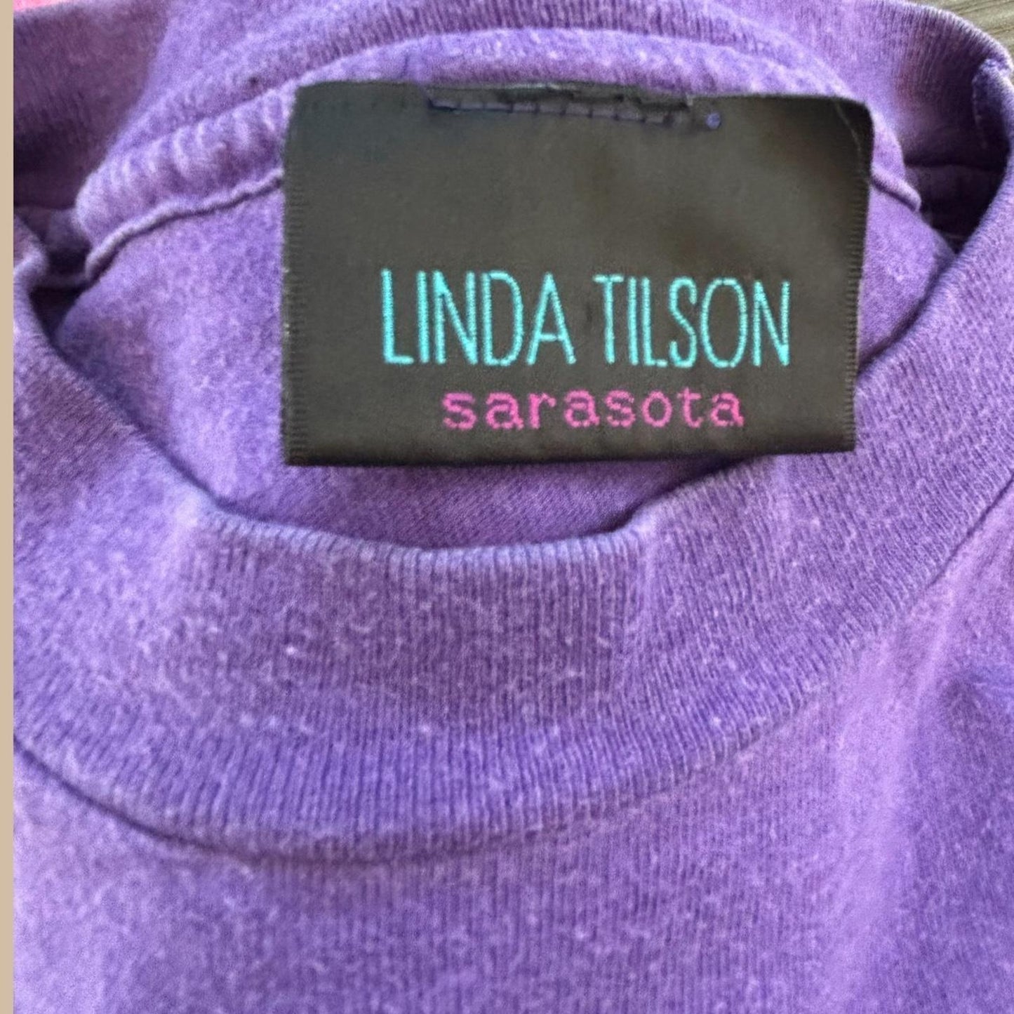 80s PURPLE TEE WITH BUTTERFLIES