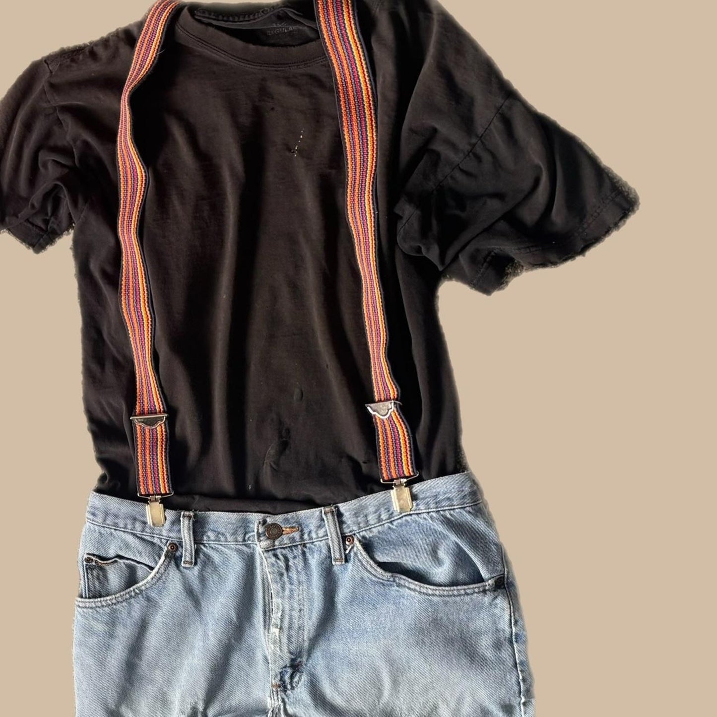 MULTICOLORED STRTPIED SUSPENDERS