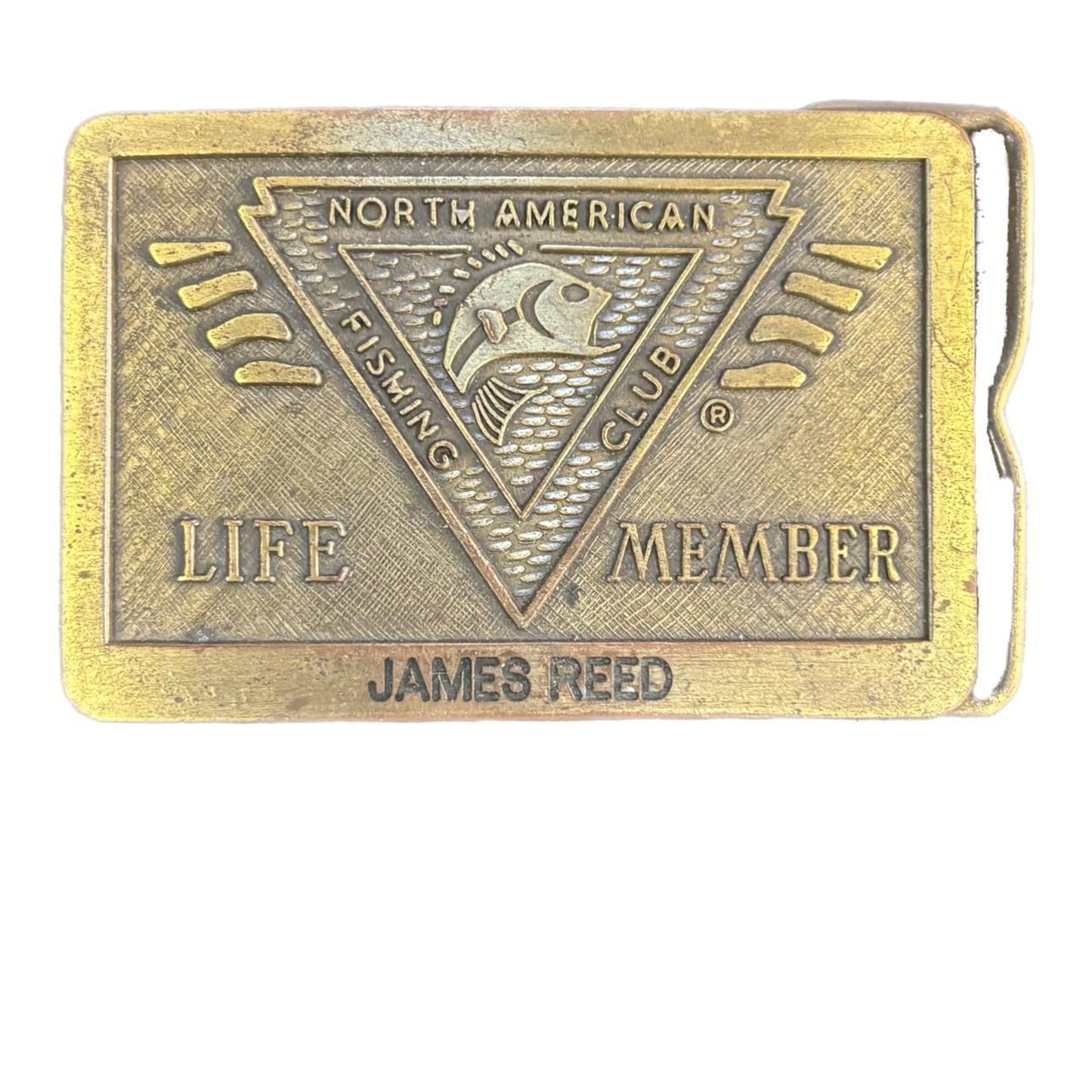 NORTH AMERICAN FISHING CLUB BELT BUCKLE