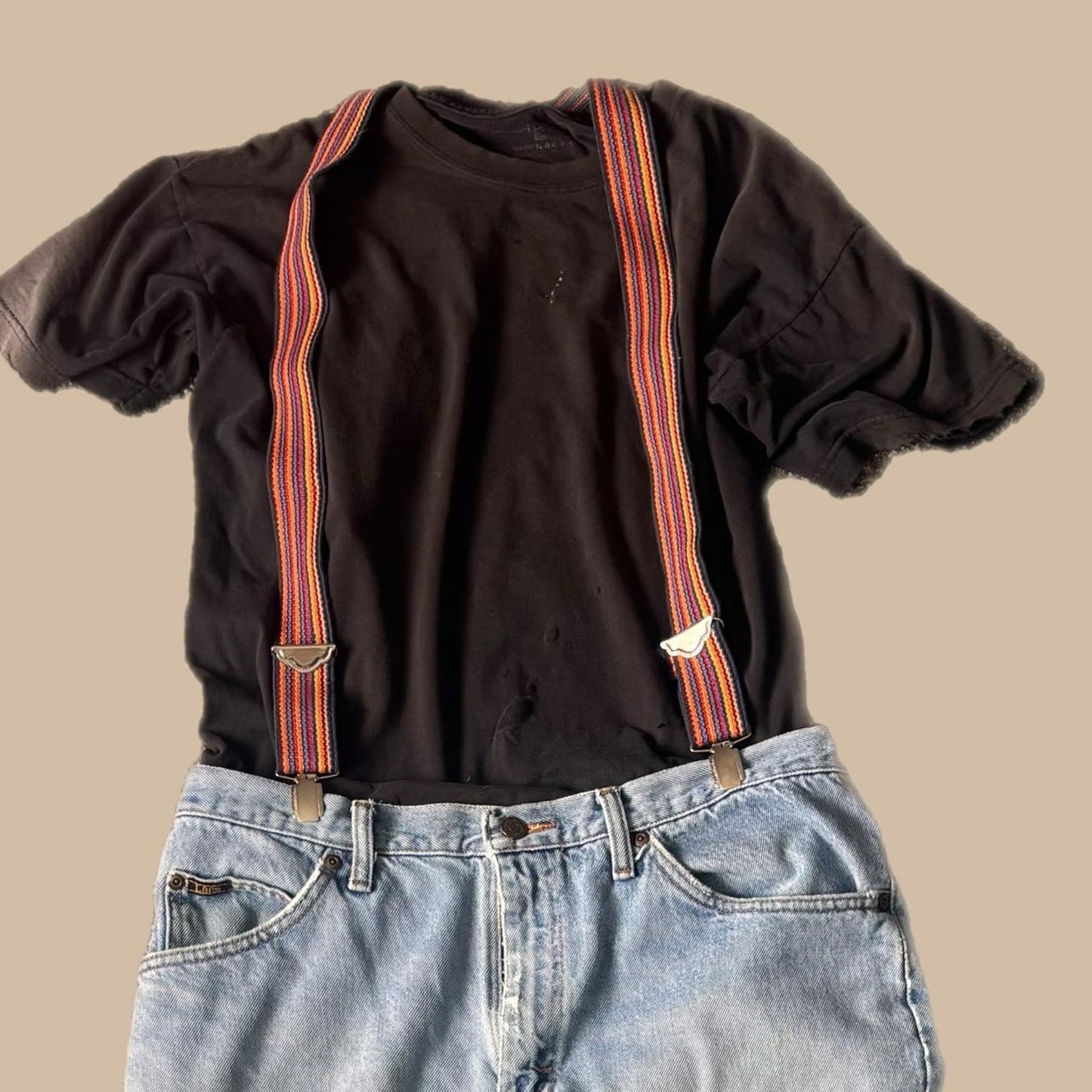 MULTICOLORED STRTPIED SUSPENDERS