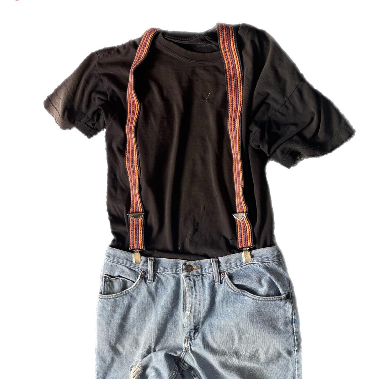 MULTICOLORED STRTPIED SUSPENDERS