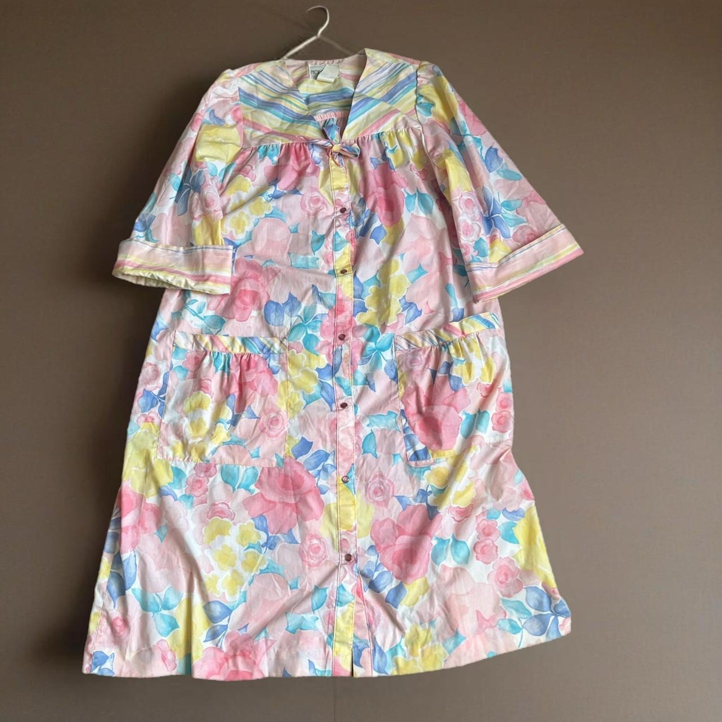 80s FLORAL AND STRIPE MOOMOO