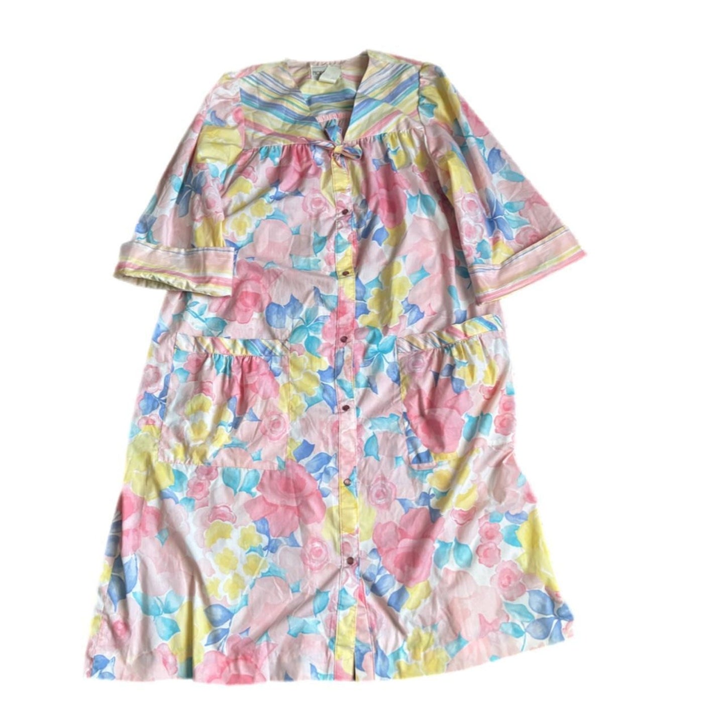 80s FLORAL AND STRIPE MOOMOO