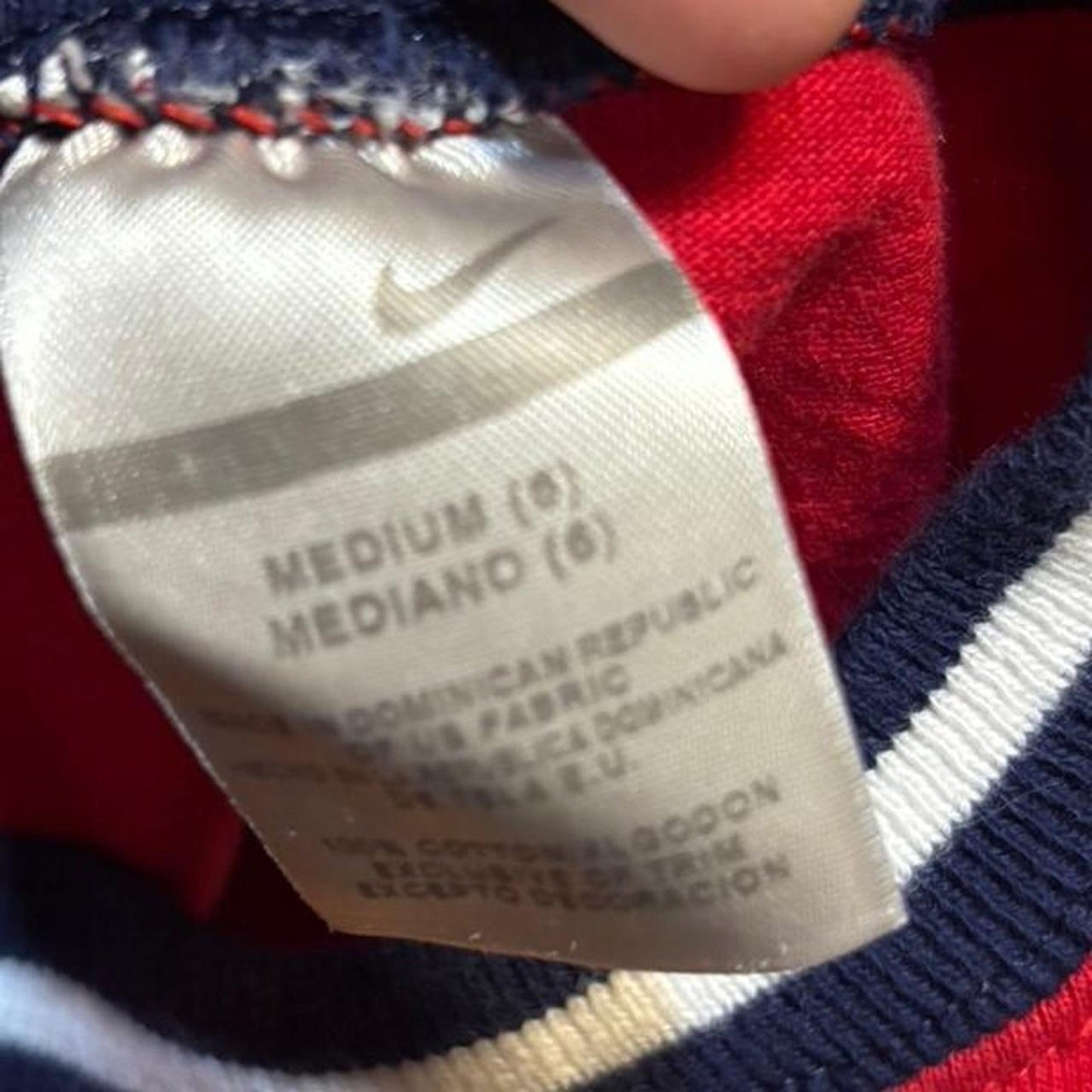 NIKE KIDS RED AND NAVY 90'S TEE