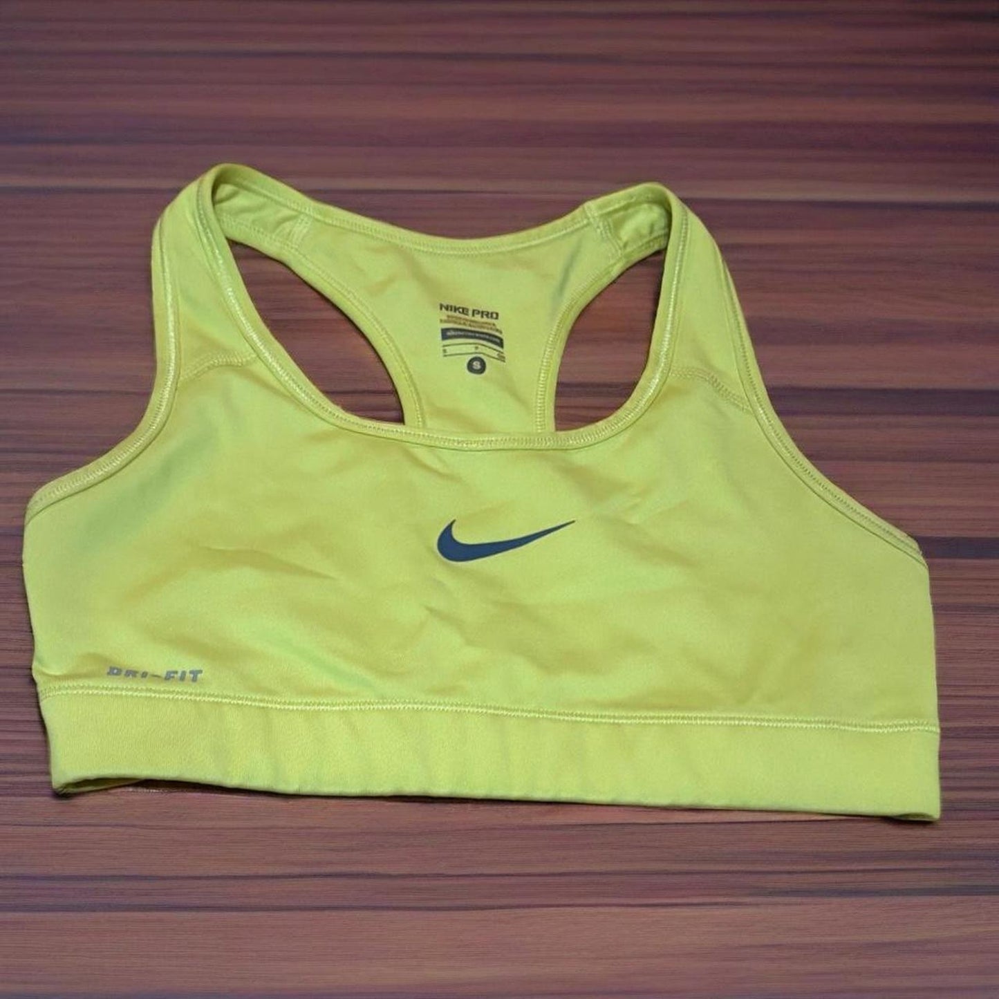 Nike NEON YELLOW DRI-FIT RACERBACK BRA