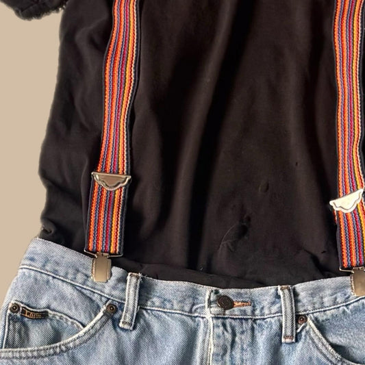 MULTICOLORED STRTPIED SUSPENDERS