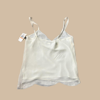 CREAM,BLACK AND PINK BEADED CAMI