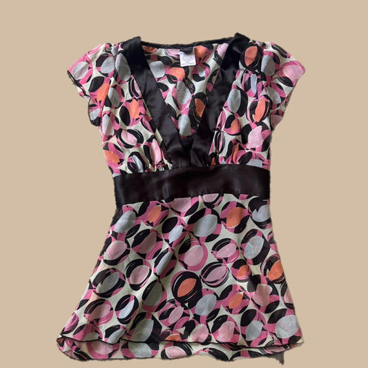 BRIGHT COLORED Y2K BLOUSE