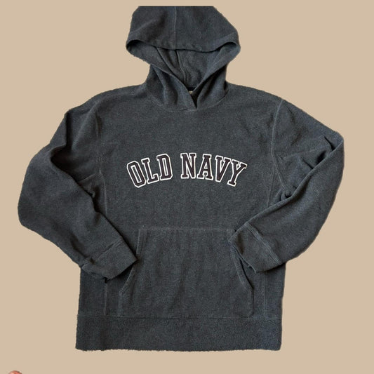 2003 CHARCOAL GREY OLD NAVY FLEECE HOODIE             M
