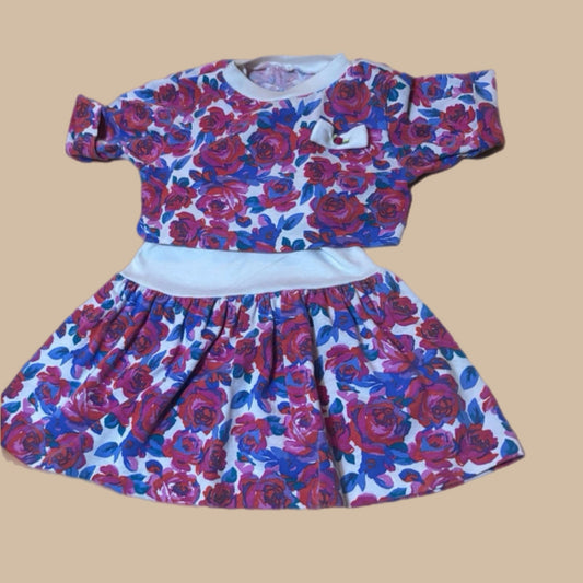 FLORAL Y2K TWO PIECE DRESS