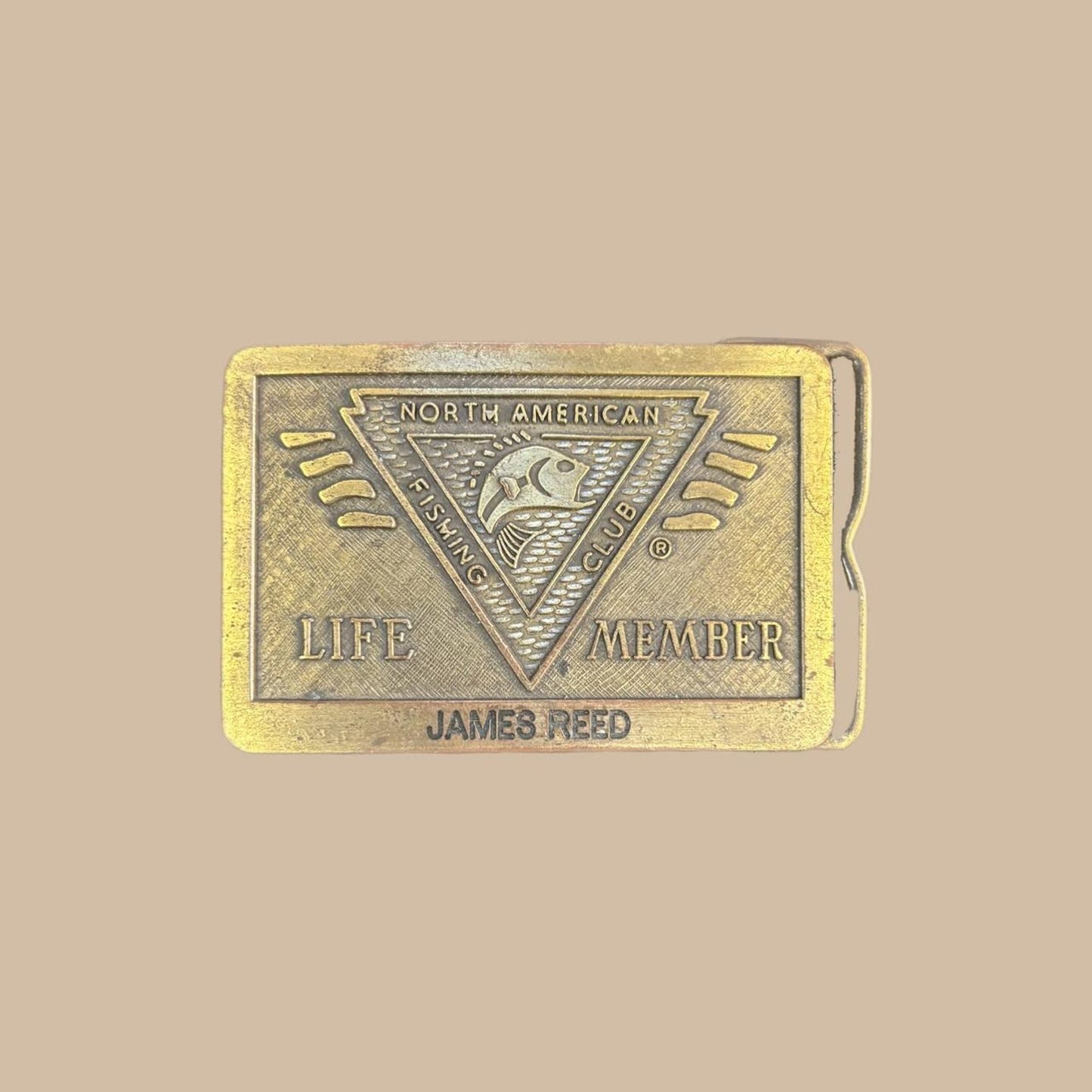 NORTH AMERICAN FISHING CLUB BELT BUCKLE