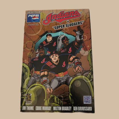 2002 CLEVELAND INDIAN SUPER SLUGGER COMIC BOOK WITH JIM THOME